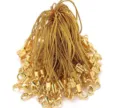 Golden phone lanyards with lobster clasps, DIY accessories for charms and crafts bulk pack. - Gold