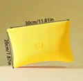 Große gelbe Kosmetiktasche aus Neopren, Größe 30x20cm, ideal für Make-up und Reisen. - S / Zitronengelb