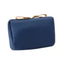 Navy blue portable mini cosmetic pouch for lipsticks and small daily essentials - 15*5*10cm / Dark Blue