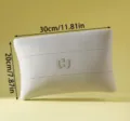 Hellbeige Kosmetiktasche aus Neopren mit den Maßen 30 cm x 20 cm, großzügiger Platz - S / Grau