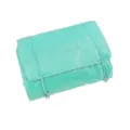 Foldable 4-in-1 mint green travel makeup bag with detachable pouches and leegoo logo - Lake Blue