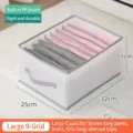 Large 9-grid mesh storage box for pants and jeans, premium grey, 32x25x17cm size. - 9 Grids Large (With PP Board) / 32x25x17cm / Gray
