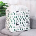 Large capacity drawstring storage bag for quilts and clothes with reindeer pattern - Deer Print