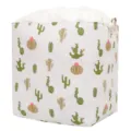 Large fabric storage bag with cactus pattern for organizing home clothes and quilts. - Cactus / 100 liters 50*50*40cm