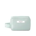 Portable travel makeup bag in light blue with top handle and makeup beauty label - S / Light Green