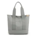 Minimalist gray canvas tote bag with large capacity for daily commuting and shopping - Handbag Style / Gray / L