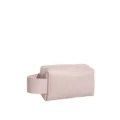 Elegant pink PU leather quilted cosmetic storage bag with sturdy side carrying handle - Clutch Style / 17x6x11.5cm / Pink