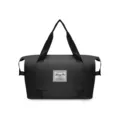 Professional black Oxford cloth travel duffel bag for clothes storage and business trips - 41*21*40cm / Black with Pocket