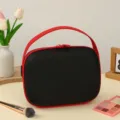 Trousse à maquillage rigide en EVA noir et rouge pour le rangement et l'organisation de voyage - Sans Plaque / Noir Élégant