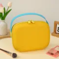 Trousse de maquillage jaune en EVA avec poignée bleue pour articles de toilette. - Sans Plaque / Jaune Citron