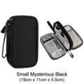 Petit sac organisateur noir à double couche pour accessoires numériques, 19x11x5,5cm - Petit 2 Niveaux / Noir