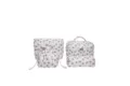 4-piece quilted cotton floral cosmetic bag set featuring elegant purple rose patterns - 25*16*16cm / Large Makeup Case / Purple Rose
