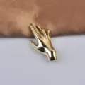 Elegant polished gold hand gesture brooch pin for suit and dress accessories decoration - Single Hand Style / Gold