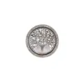 Broche Arbre de Vie en argent antique avec bordure en strass pour costumes et manteaux. - Style Arbre de Vie Argent Vintage (240905-LX25) / Argent