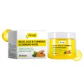 HOYGI turmeric cleansing pads 55pcs, gentle exfoliating and brightening facial skin care. - 55 Pieces