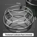 Stainless steel pan rack kitchen pot trivet round cooling rack heat insulation stand holder - 1 Piece