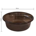 Transparent brown plastic washbasin, durable household thick wash face foot basin 30x11cm - L / Brown