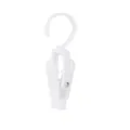 White plastic 360 degree rotating laundry clip multi-purpose hook for socks hats gloves - 360-Degree Rotating Clip / White