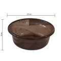 Transparent brown plastic wash basin durable thickened household student dorm 23cm - S / Brown