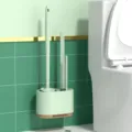 Wall-mounted toilet brush set 3-in-1 light green bathroom cleaning tool with holder - Three-Piece Set / Light Green