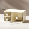 Boîte de rangement de bureau en plastique avec tiroirs pour articles divers et papeterie. - Trois Compartiments