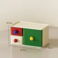 Tiroir de rangement de bureau coloré, boîte organisatrice empilable en plastique. - Modèle à 3 compartiments