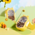Pranzo in acciaio inossidabile a forma di ape, bento portatile con due scomparti per bambini. - Portapranzo ape piccola in acciaio inossidabile - 1 pz
