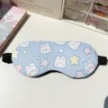 Masque de sommeil bleu motif lapin mignon pour bloquer la lumiere et reposer les yeux. - Lapin Mignon