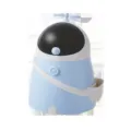 Cute cartoon desktop trash can small storage bucket mini plastic waste basket for office table. - Blue