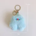 Cute blue plush monster keychain and bag charm, soft stuffed doll pendant for girls. - Blue Bumpy Monster