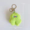 Cute green fluffy monster keychain plush backpack pendant soft toy gift for women and girls - Green Bumpy Monster