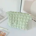 Trousse de maquillage nuage vert clair, pochette de voyage portable avec fermeture éclair. - Vert Melon