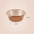 Bassin de lavage en plastique marron transparent taille moyenne pour la maison - M / Café