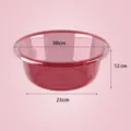 Purple-red large plastic washbasin, thickened household basin for face, vegetables and laundry. - L / Fuschia