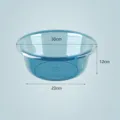 Large blue plastic wash basin, thickened household laundry and face washing basin, 30cm - L / Blue