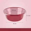 Large thick plastic wash basin for home laundry and face washing durable storage tub 33cm - Extra Large / Fuschia