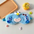 Plush Sleep Mask Cookie Monster Blue Cute Cartoon Eye Cover For Nap Night Rest - Funny Blue