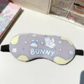 Masque de sommeil mignon motif lapin occulant violet cache-yeux pour repos voyage - Lapin ange