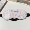 Masque de sommeil mignon dessin animé douce ombrage confortable aide au voyage respirant - Lapin étoile
