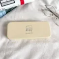Astuccio per occhiali rigido e carino beige, scatola di protezione portatile per donne. - Be Happy Girl [con panno per occhiali]