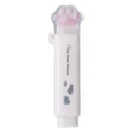 Schattige kattenpoot gum pen met intrekbaar ontwerp, handige schoolbehoefte voor studenten. - Wit