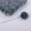 Graue Blaue PE Schaumstoff Künstliche Rosen Blumen Strauß für Hochzeit Bogen Dekor - Gefärbt Dunkelblau