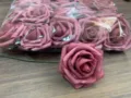 Farbverlauf PE Schaumstoff Rosenkoepfe fuer Hochzeitstraeuhe Bogen DIY Handwerk Blumenarrangements - Gefärbtes Altrosa