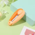 Portable retractable mini scissors, orange student craft DIY paper cutting stationery. - Orange