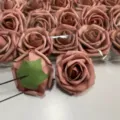 Künstliche PE Schaumstoff Rosen Köpfe Farbverlauf DIY Hochzeit Bogen Brautstrauß Blumen - Gefärbtes gelbliches Mauve