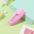 Portable cute pink retractable mini pocket scissors for student school crafts tools - Pink