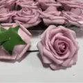 Rosa PE Schaumstoff Rosenblüten künstliche Blumen Köpfe für Hochzeit Bogen DIY Handwerk - Gefärbtes helles Pinkviolett