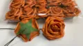 Orangefarbene PE Schaumstoff Rosen Bluten fur DIY Hochzeit Bogen Handstrusse Dekoration - Gefärbtes Senfgelb