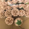 Künstliche PE Schaumstoff Rosenblüten Köpfe Champagner Farbe DIY Hochzeitsbogen Blumen - Gefärbtes Aprikose