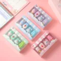 Cute cartoon dessert boxed erasers, creative ice cream and animal shape student stationery set. - Dessert Bunny Erasers - Random Color